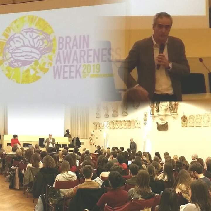 This picture shows some moments of the BAW 2019: young researchers speak about neuroscience